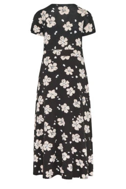 YOURS Curve Black Floral Print V-Neck Midaxi Dress -JOICY Clothing Shop 0003edf0 35e8 43 302228 Y