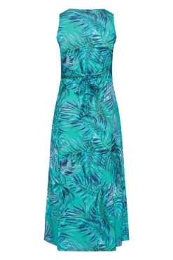 YOURS LONDON Curve Blue Tropical Print Knot Front Maxi Dress -JOICY Clothing Shop 005d20a6 45a7 4a 161331 Y