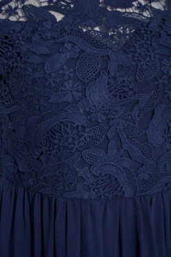 YOURS LONDON Curve Navy Blue Lace Front Chiffon Maxi Dress -JOICY Clothing Shop 05d484d1 e25d 44 161003 S