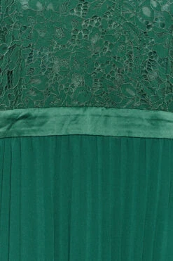 YOURS LONDON Curve Forest Green Lace Pleated Maxi Dress -JOICY Clothing Shop 06639885 1090 40 161902 Z
