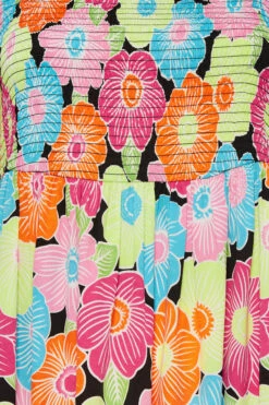 YOURS Curve Pink & Blue Floral Print Shirred Midi Dress -JOICY Clothing Shop 07472bd9 acd3 46 137285 Z