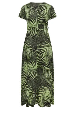 YOURS Curve Green Leaf Print Wrap Maxi Dress -JOICY Clothing Shop 07bbb8f6 6109 41 301603 Y
