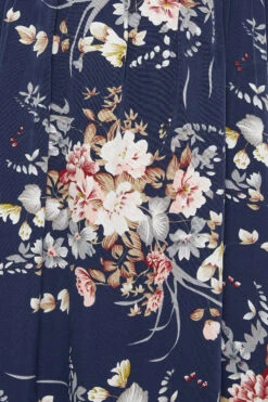 YOURS LONDON Curve Navy Blue Floral Ruffle Bardot Maxi Dress -JOICY Clothing Shop 0805588b 6c3a 4a 161955 Z