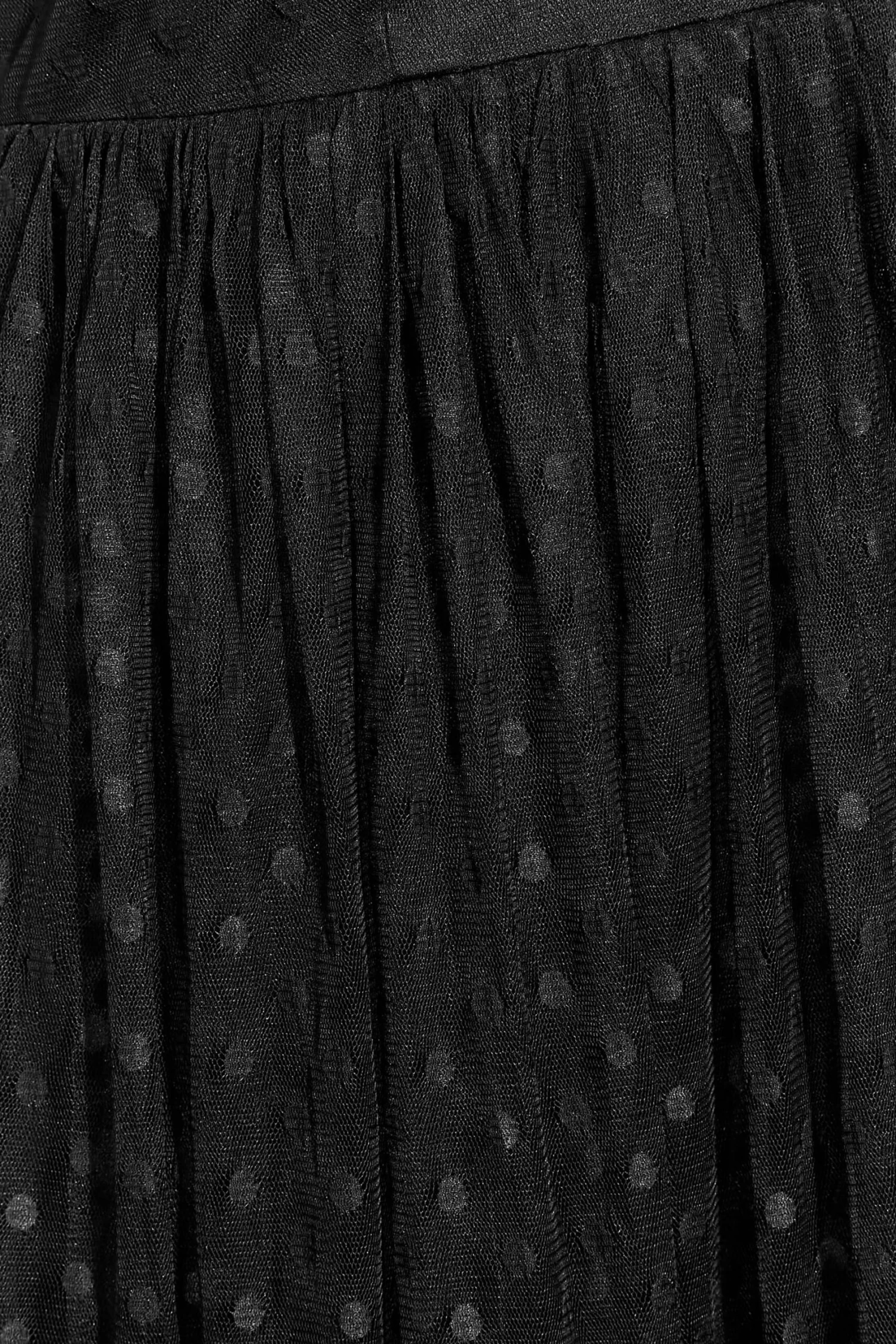 YOURS LONDON Curve Black Spot Mesh Tiered Dress 4 YOURS LONDON Curve Black Spot Mesh Tiered Dress - Image 4