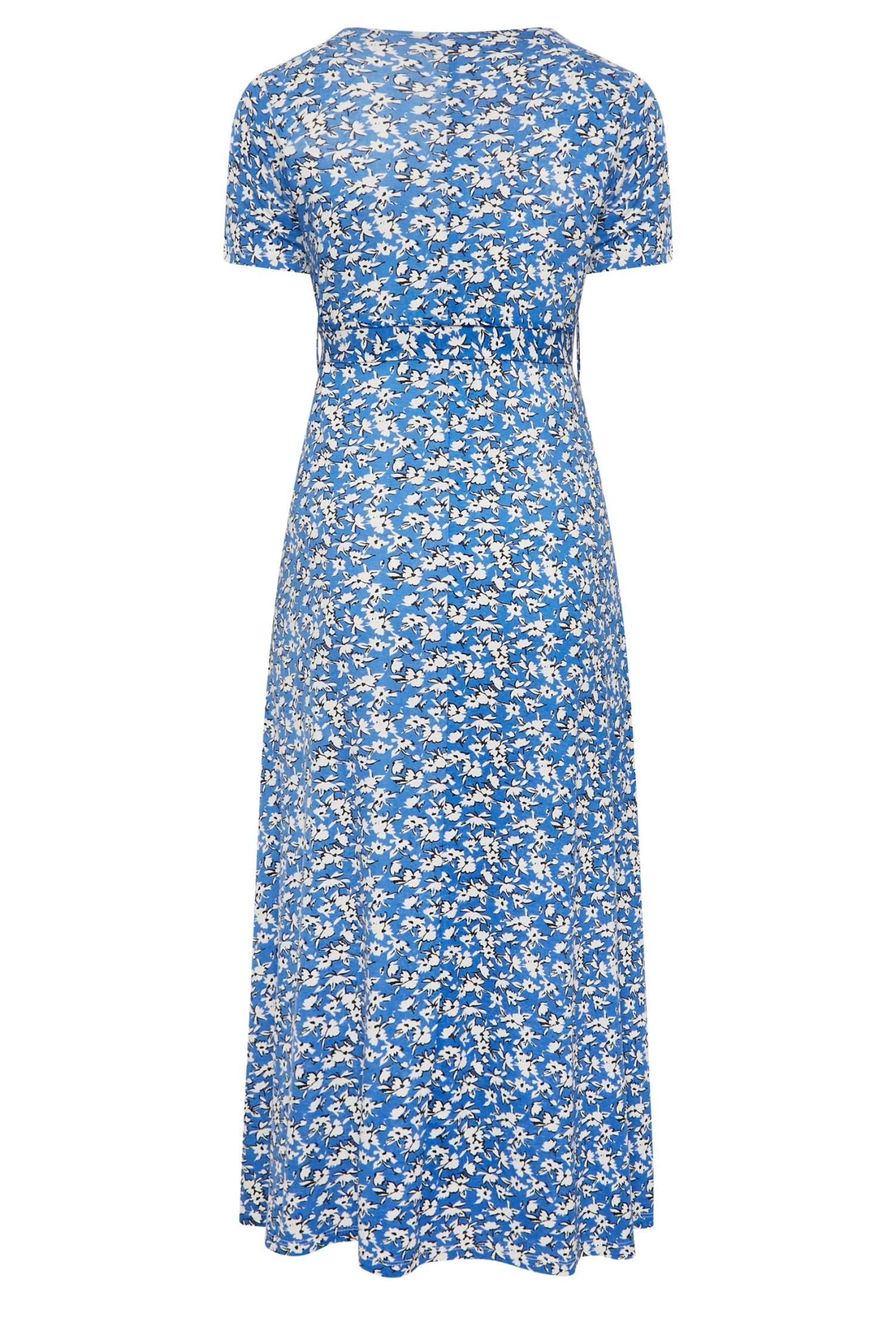 YOURS Curve Blue Ditsy Print Maxi Dress 5 YOURS Curve Blue Ditsy Print Maxi Dress - Image 5