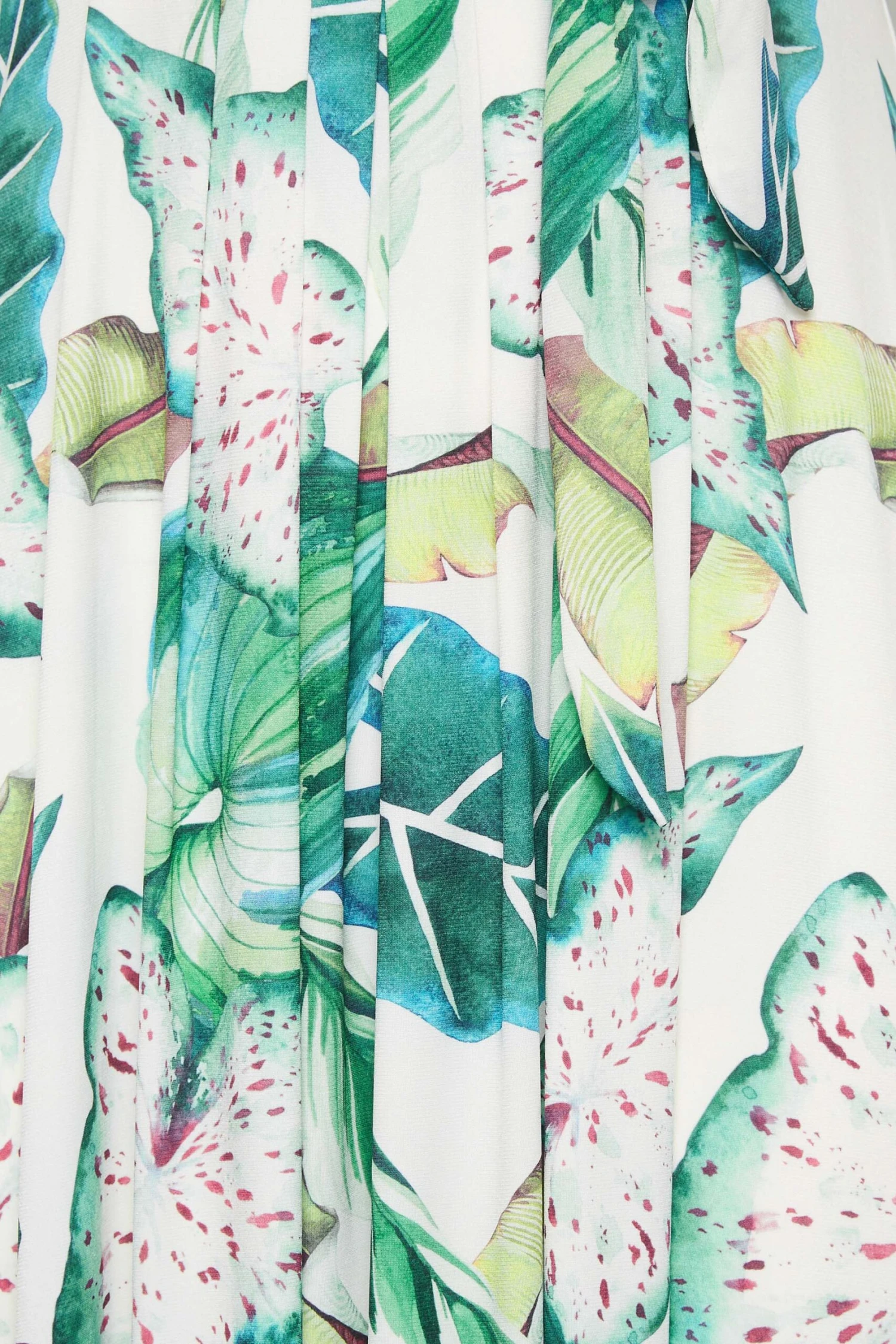 YOURS Curve White Leaf Print Maxi Wrap Dress 4 YOURS Curve White Leaf Print Maxi Wrap Dress - Image 4