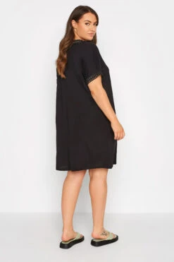 YOURS Curve Black Contrast Trim Tunic Dress -JOICY Clothing Shop 0aebf316 02da 47 300736 C