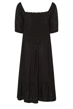 YOURS Curve Black Shirred Broderie Anglaise Midaxi Dress 11 YOURS Curve Black Shirred Broderie Anglaise Midaxi Dress -JOICY Clothing Shop 0d0e56c6 b505 4c 137540 Y
