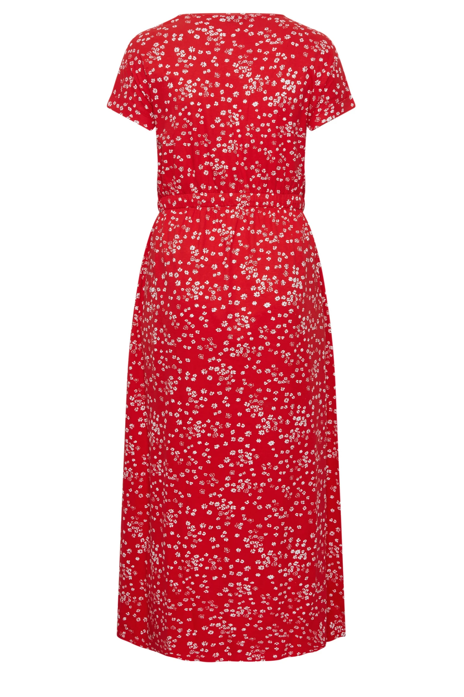 YOURS Curve Red Floral Print Maxi T-Shirt Dress 6 YOURS Curve Red Floral Print Maxi T-Shirt Dress - Image 6