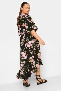 YOURS Curve Black Floral Maxi Dress 9 YOURS Curve Black Floral Maxi Dress -JOICY Clothing Shop 1085d83a b0ea 4e 137328 C