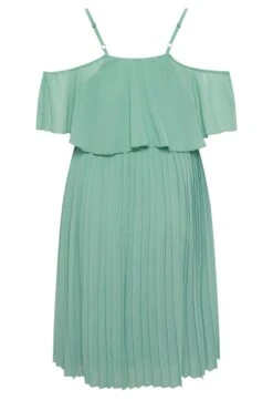 YOURS LONDON Curve Green Pleated Overlay Midi Dress -JOICY Clothing Shop 12bf99a3 4216 48 162119 Y