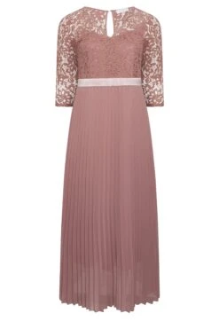 YOURS LONDON Curve Blush Pink Lace Pleated Maxi Dress -JOICY Clothing Shop 137796df 521b 48 161901 X