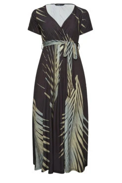 YOURS Curve Leaf Print Wrap Dress 10 YOURS Curve Leaf Print Wrap Dress -JOICY Clothing Shop 13faa7bd f2ae 48 302152 X