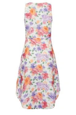 YOURS PETITE Curve White Floral Dipped Hem Midi Dress -JOICY Clothing Shop 1a22c048 6b44 45 174554 Y