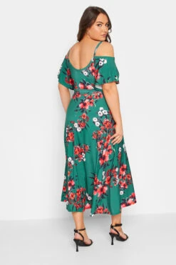 YOURS LONDON Curve Green Floral Cold Shoulder Wrap Dress 7 YOURS LONDON Curve Green Floral Cold Shoulder Wrap Dress -JOICY Clothing Shop 1a504698 cbc7 48 162179 C