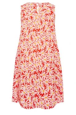 YOURS Curve Red Floral Print Swing Dress -JOICY Clothing Shop 1aa7c79f 1ca1 40 137444 Y