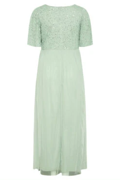 LUXE Curve Sage Green Sequin Hand Embellished Maxi Dress 11 LUXE Curve Sage Green Sequin Hand Embellished Maxi Dress -JOICY Clothing Shop 1b021d1b 7ff3 49 161155 BK