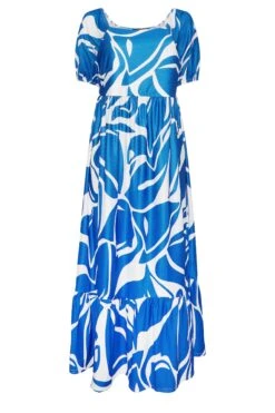 YOURS Curve Blue Swirl Print Maxi Dress -JOICY Clothing Shop 1be6eab6 a7db 4a 137546 X