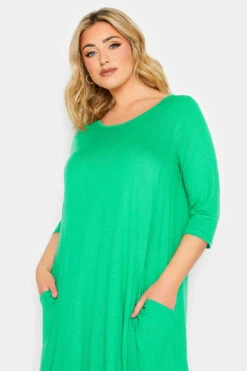 YOURS Curve Green Drape Pocket Dress -JOICY Clothing Shop 1d5aefd7 1f1c 40 301912 D