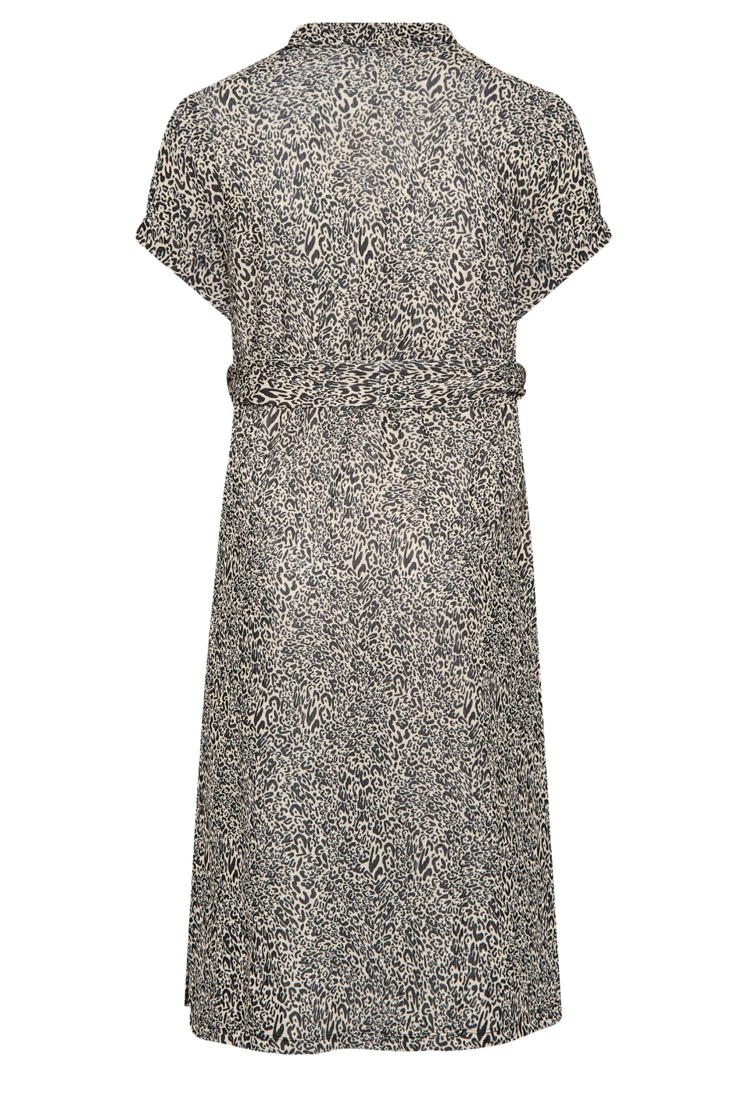 YOURS Curve Beige Brown Animal Print Spilt Hem Midaxi Shirt Dress 6 YOURS Curve Beige Brown Animal Print Spilt Hem Midaxi Shirt Dress - Image 6