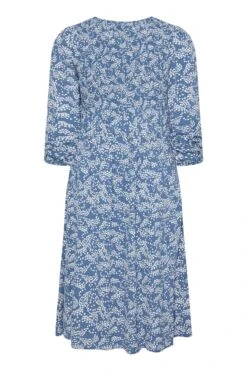 BUMP IT UP MATERNITY Curve Blue Ditsy Print Shirred Smock Dress -JOICY Clothing Shop 1dd9d267 7b2a 4d 158366 Y