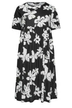 LIMITED COLLECTION Curve Black Floral Print Midaxi Smock Dress 10 LIMITED COLLECTION Curve Black Floral Print Midaxi Smock Dress -JOICY Clothing Shop 1eb5e123 e6ee 42 215725 X