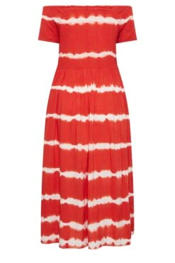 YOURS Curve Red Tie Dye Bardot Maxi Dress 11 YOURS Curve Red Tie Dye Bardot Maxi Dress -JOICY Clothing Shop 1eda1b93 db72 4b 137344 Y