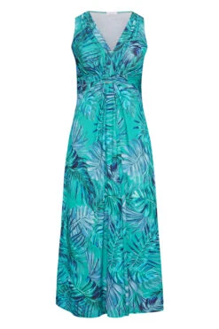 YOURS LONDON Curve Blue Tropical Print Knot Front Maxi Dress -JOICY Clothing Shop 1f4206b8 7e44 41 161331 X
