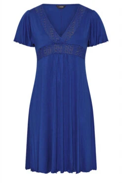 YOURS Curve Blue Crochet Detail Dress 10 YOURS Curve Blue Crochet Detail Dress -JOICY Clothing Shop 1f47d424 6f92 49 300846 X