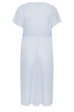 LIMITED COLLECTION Curve Blue Ditsy Floral Print Wrap Dress -JOICY Clothing Shop 22218ab8 9327 42 215606 Y