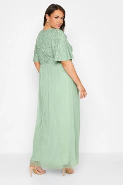 LUXE Curve Sage Green Sequin Hand Embellished Maxi Dress 8 LUXE Curve Sage Green Sequin Hand Embellished Maxi Dress -JOICY Clothing Shop 22e9d982 52c2 4d 161155 D