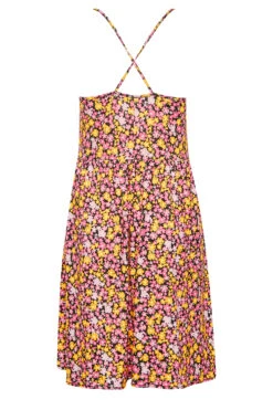 LIMITED COLLECTION Curve Pink Floral Print Ring Front Midi Dress -JOICY Clothing Shop 23321694 1674 40 215709 Y