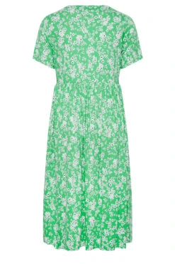 YOURS Curve Bright Green Ditsy Floral Smock Dress -JOICY Clothing Shop 23a83715 4c7b 47 302232 Y