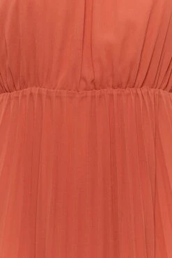 YOURS LONDON Curve Orange Pleated Maxi Dress -JOICY Clothing Shop 245a7888 3803 47 161885 Z