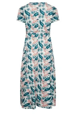 YOURS Curve Blue Leaf Print Maxi Wrap Dress -JOICY Clothing Shop 24e4847e 40c4 4e 302157 Y