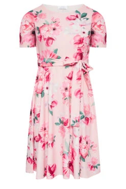 YOURS LONDON Curve Pink Floral Print Skater Dress -JOICY Clothing Shop 25a7a3fd a7c8 45 162215 X
