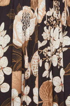 YOURS Curve Black Neutral Floral Print Wrap Front Midaxi Dress -JOICY Clothing Shop 283fc2d3 e0d2 43 302154 Z