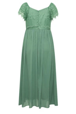 YOURS LONDON Curve Green Lace Detail Wrap Maxi Dress -JOICY Clothing Shop 2841cfb9 4f8b 49 161895 Y