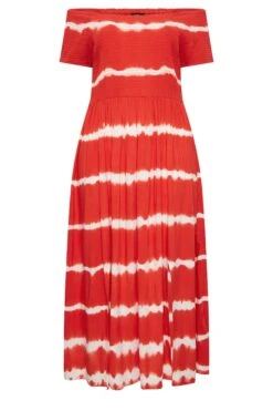 YOURS Curve Red Tie Dye Bardot Maxi Dress 10 YOURS Curve Red Tie Dye Bardot Maxi Dress -JOICY Clothing Shop 29b71709 75aa 4e 137344 X