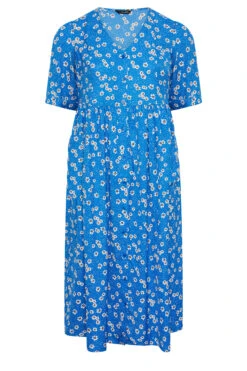 YOURS Curve Blue Daisy Print Smock Dress 10 YOURS Curve Blue Daisy Print Smock Dress -JOICY Clothing Shop 2a0211fc ad04 42 137365 X