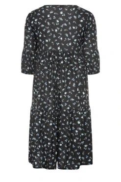 BUMP IT UP MATERNITY Curve Black Ditsy Floral Smock Dress -JOICY Clothing Shop 2a392682 d519 4b 158296 BK