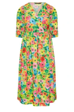 LIMITED COLLECTION Curve Green Floral Midaxi Dress -JOICY Clothing Shop 2b2a9d81 ba31 4b 215507 X