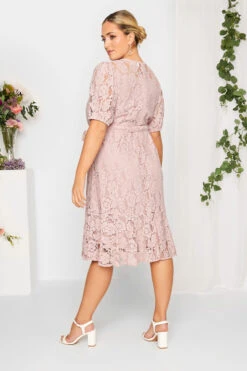 YOURS LONDON Curve Light Pink Floral Lace Skater Dress -JOICY Clothing Shop 2b7084d4 5ca0 42 161996 C