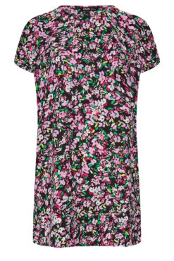 YOURS Curve Black & Pink Floral Print Shift Dress 10 YOURS Curve Black & Pink Floral Print Shift Dress -JOICY Clothing Shop 2e2ca478 a033 4a 137527 X