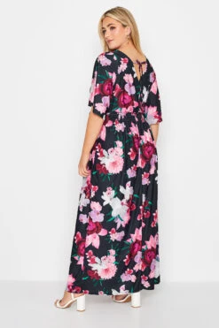 YOURS LONDON Curve Navy Blue Floral Shirred Maxi Dress -JOICY Clothing Shop 2e57a1ad ccda 41 162125 D