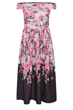 YOURS PETITE Curve Black Floral Border Bardot Dress 10 YOURS PETITE Curve Black Floral Border Bardot Dress -JOICY Clothing Shop 2fc8bbe7 ffdb 49 174573 Y