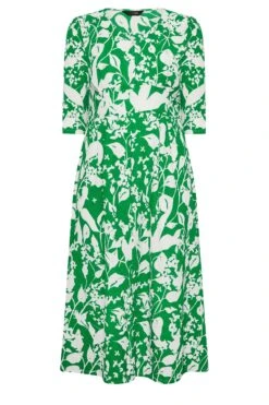 YOURS Curve Green Floral Split Front Dress 10 YOURS Curve Green Floral Split Front Dress -JOICY Clothing Shop 3144768d efd1 43 301904 X