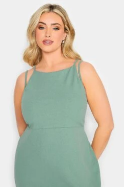 YOURS PETITE Curve Sage Green Split Hem Maxi Dress 8 YOURS PETITE Curve Sage Green Split Hem Maxi Dress -JOICY Clothing Shop 33a4e208 94cd 49 174531 D