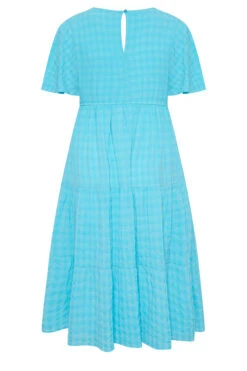 LIMITED COLLECTION Curve Aqua Blue Textured Tiered Smock Dress -JOICY Clothing Shop 34faf5e5 cbb6 43 215543 Y