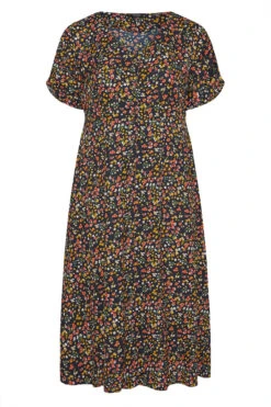 LIMITED COLLECTION Curve Navy Blue Floral Tea Dress 10 LIMITED COLLECTION Curve Navy Blue Floral Tea Dress -JOICY Clothing Shop 358d66b0 86b2 49 217021 Z